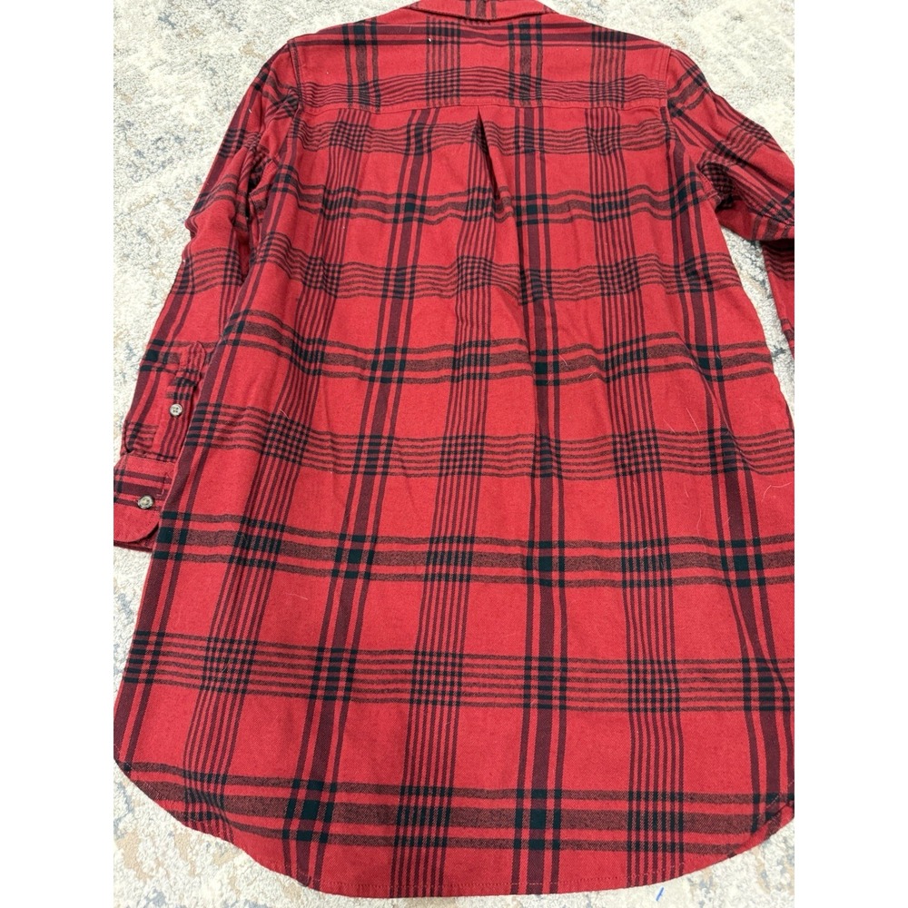 Carhartt Women's XL Size 16-18 Rugged Flex Tunic Midweight Red Black Flannel - Picture 7 of 8